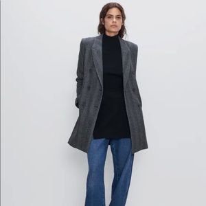 Zara Herringbone Coat